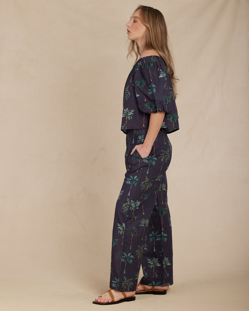 Palmira Linen Off-Shoulder Blouse - Second Image