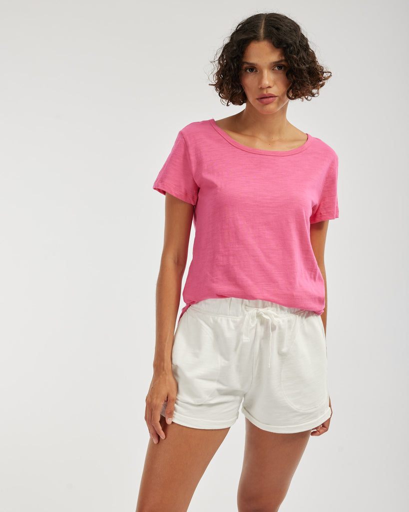 Fallon Rounded Hem Tee - Orchid