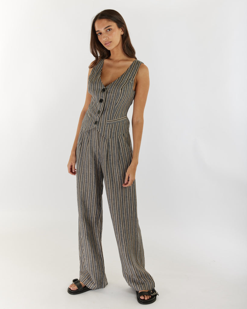 Set Sail Linen Stripe Pant - Second Image