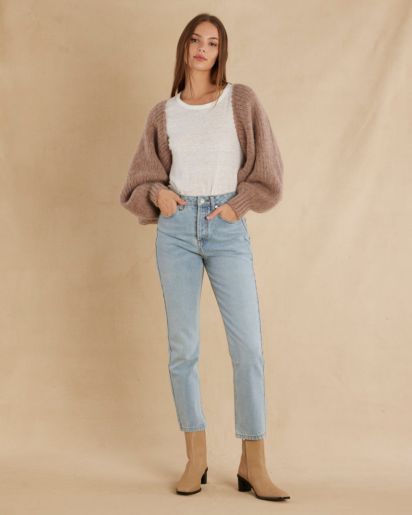 Lola Mohair Bolero - Dusty Pink - Second Image