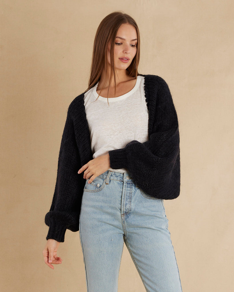 Lola Mohair Bolero - Black