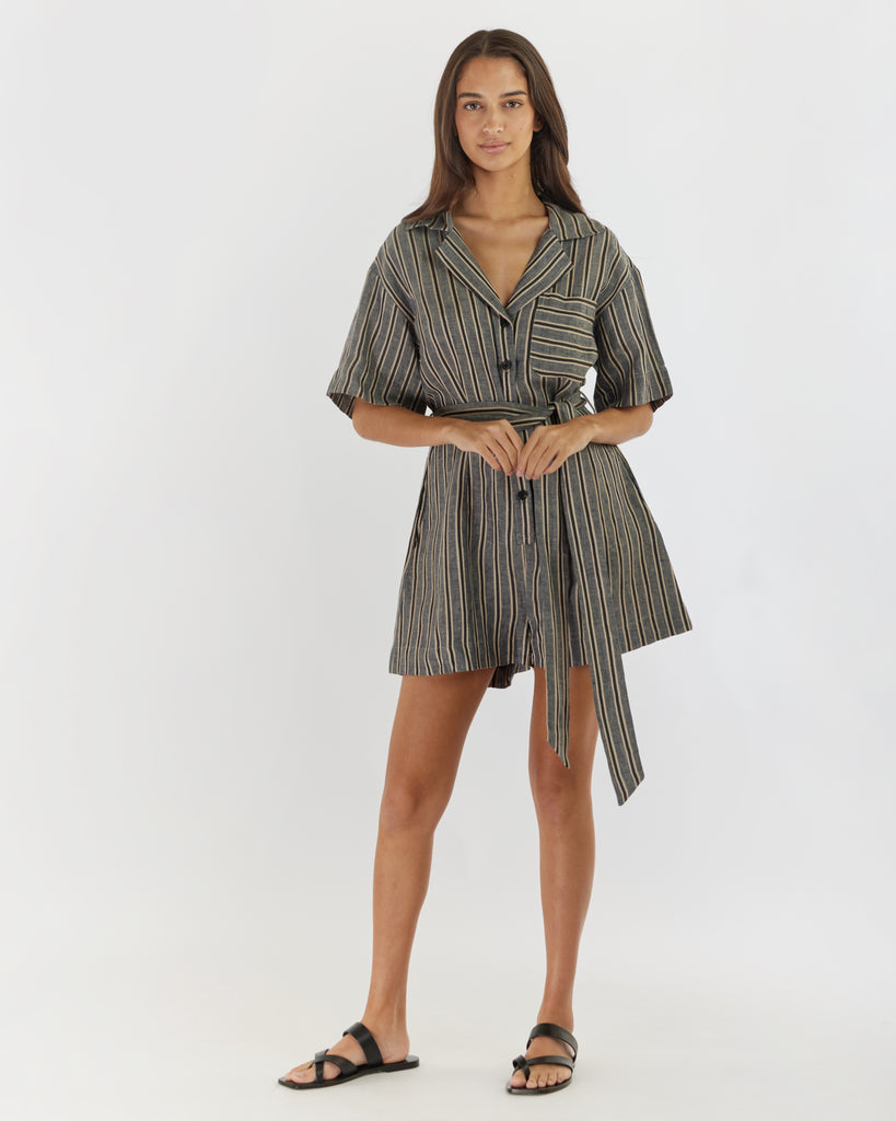 Set Sail Linen Stripe Playsuit