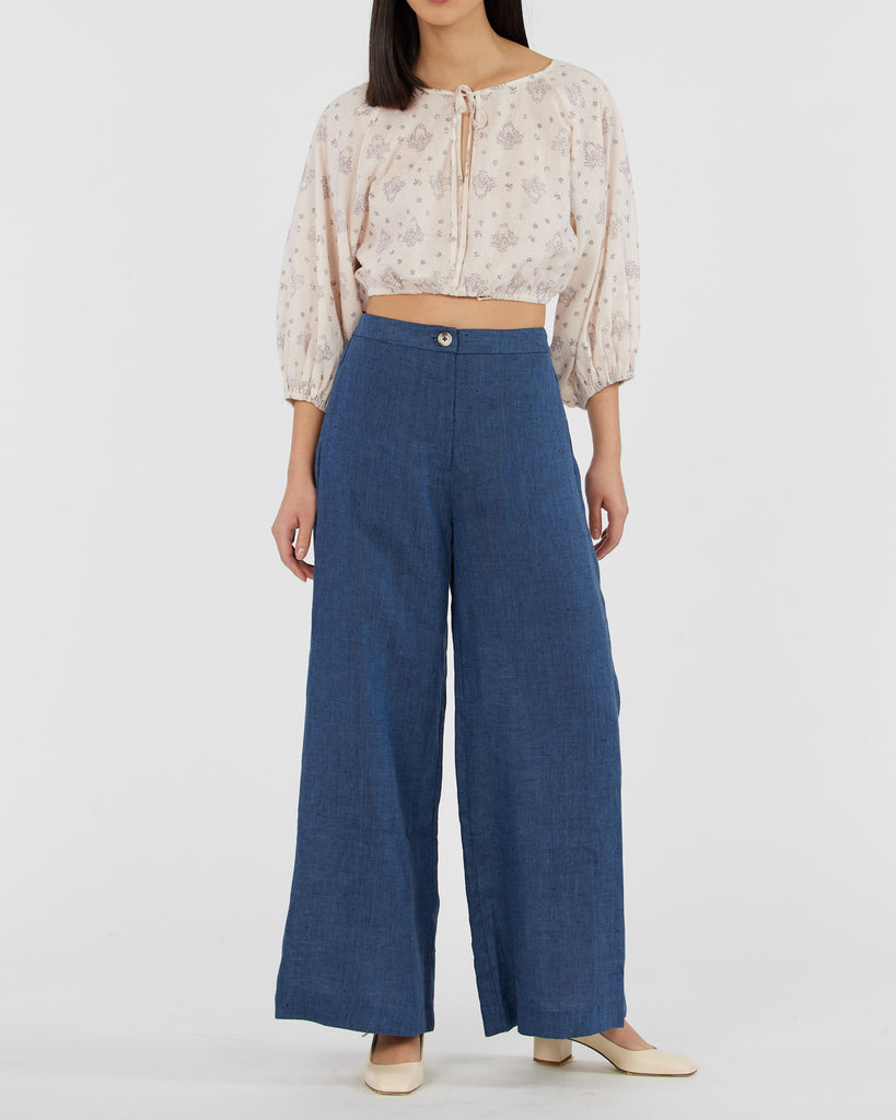 Vento Linen Pant - Ocean