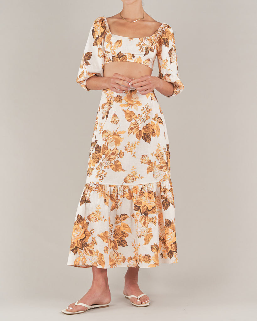 Saint Lucia Linen Maxi Skirt - Second Image