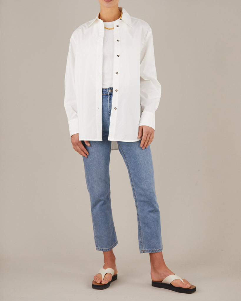 Blythe Collared Shirt - White - Second Image