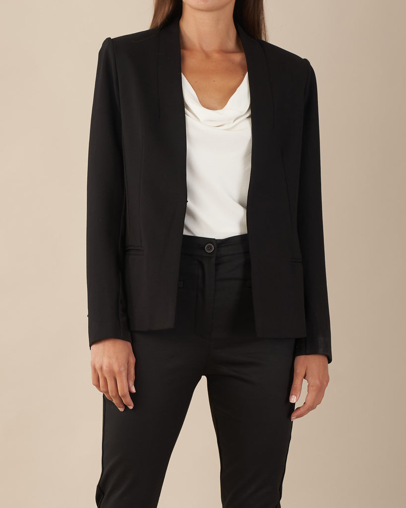 Nahla Panelled Blazer - Black