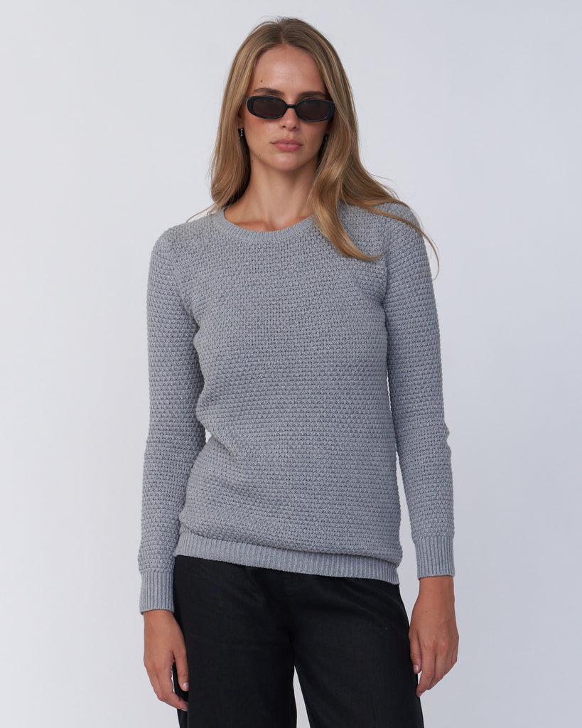 Emilia Crew Neck Knit - Grey