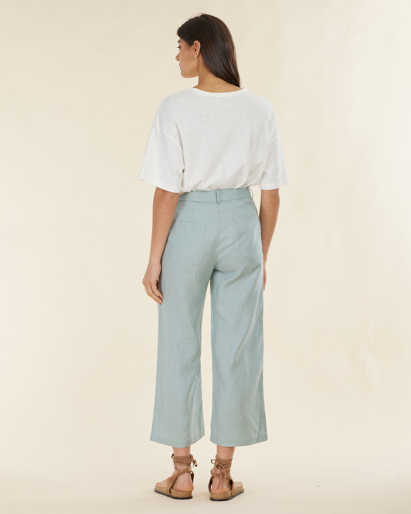 Barossa Linen Pant - Mint - Second Image