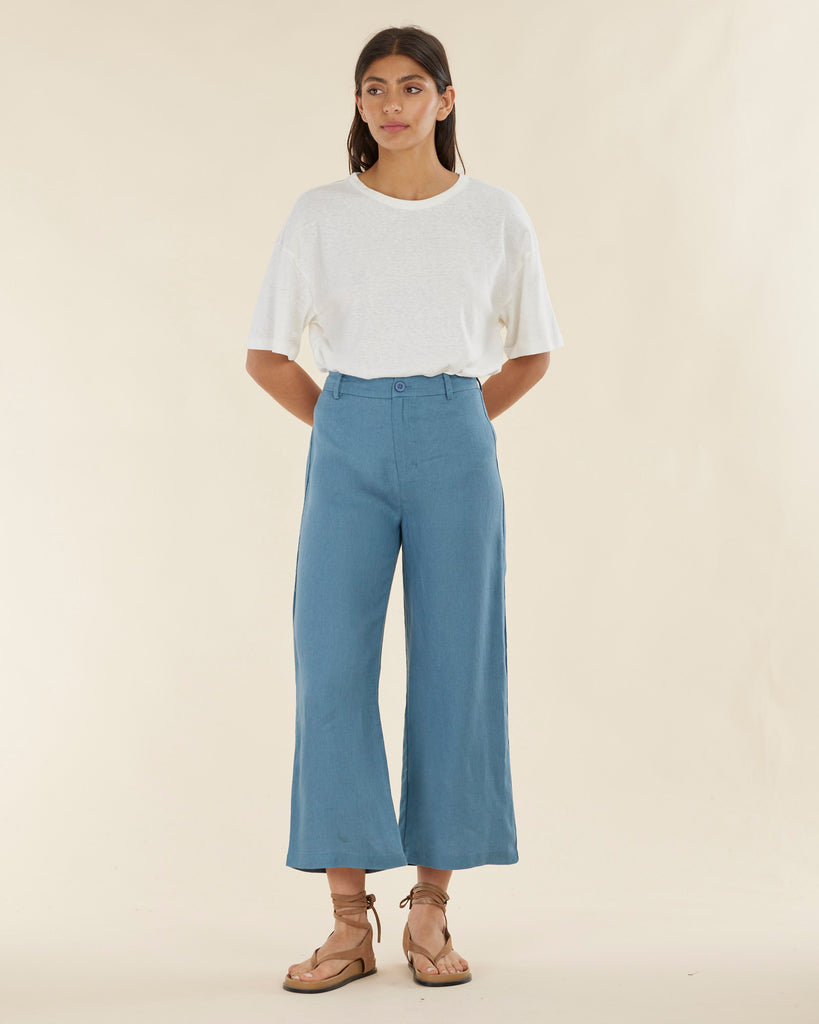 Barossa Linen Pant - Pacific