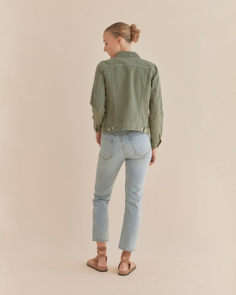 Alliance Drill Denim Jacket - Sage - Second Image