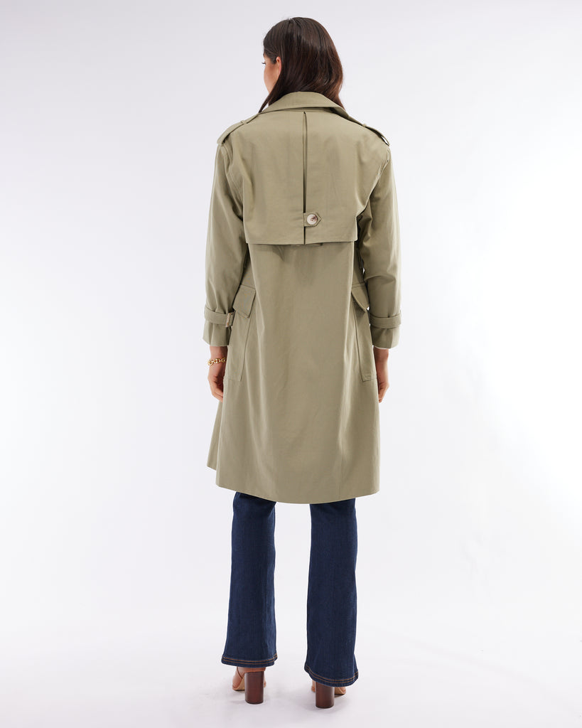 Arwen Trench Coat - Sage - Second Image