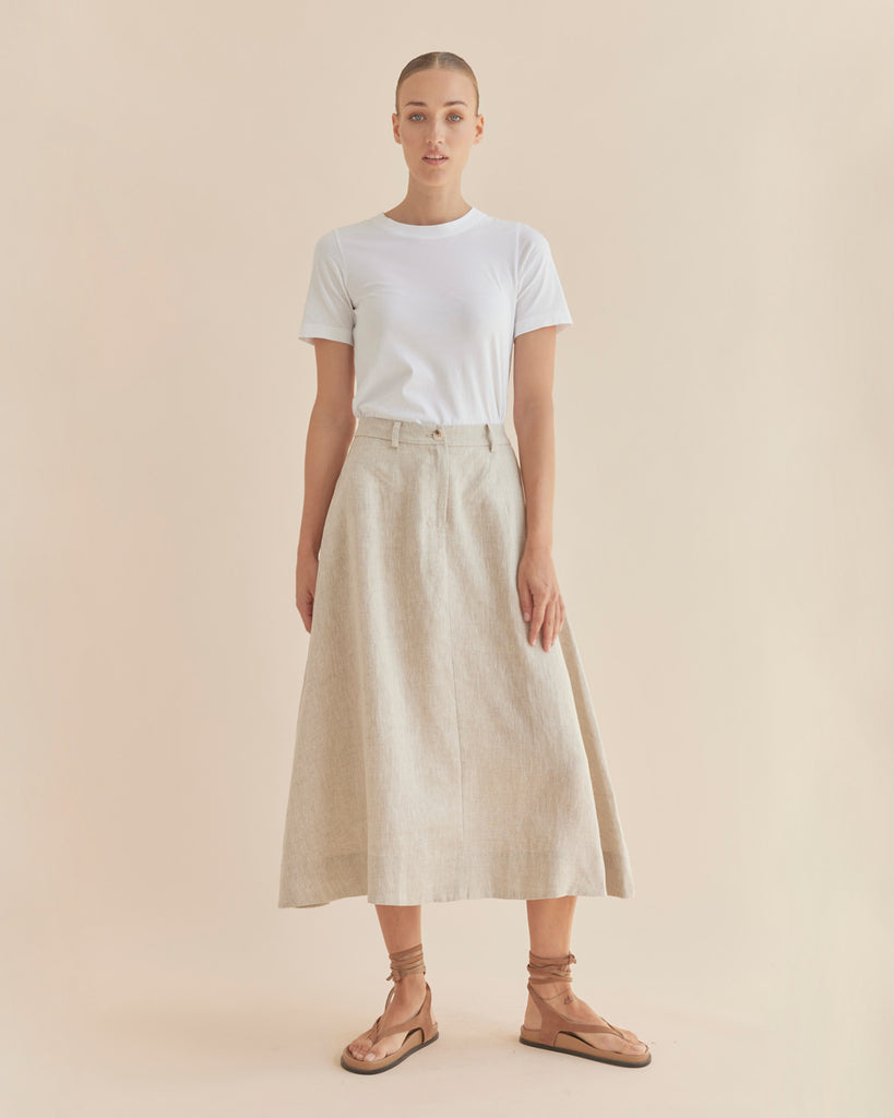 Barossa Linen Skirt - Natural