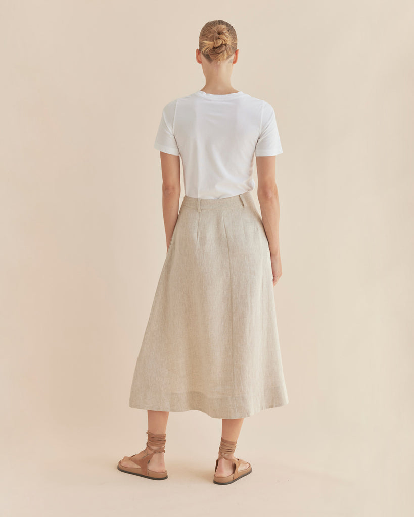 Barossa Linen Skirt - Natural - Second Image