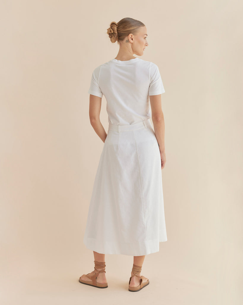 Barossa Linen Skirt - White - Second Image