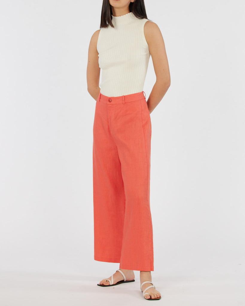 Barossa Linen Pant - Poppy - Second Image