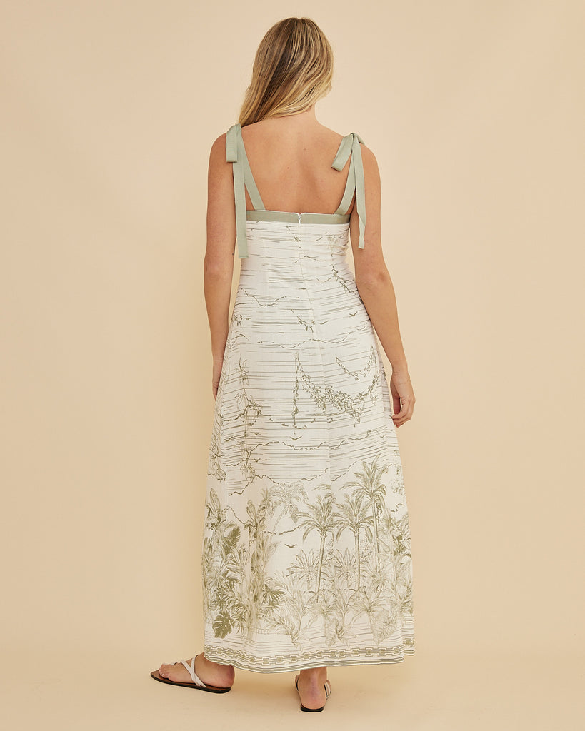 Eden Shoulder Tie Maxi Dress - Second Image