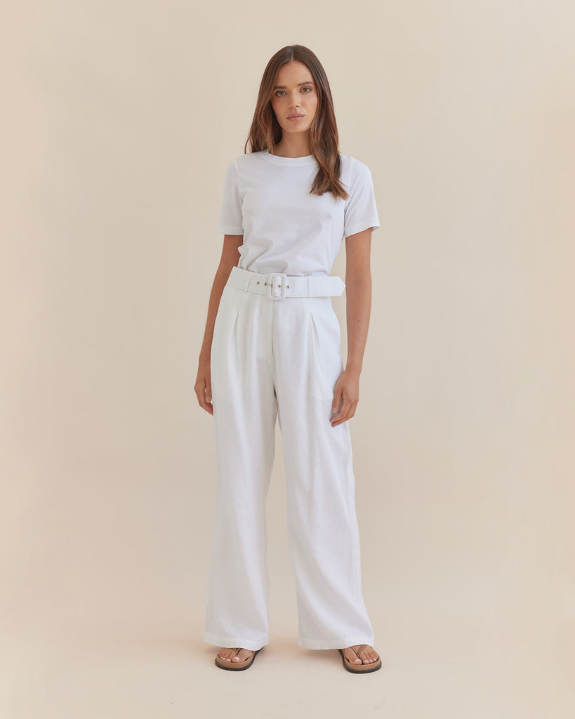 Katrina Linen Pant - Ivory