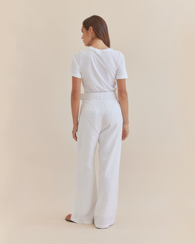 Katrina Linen Pant - Ivory - Second Image