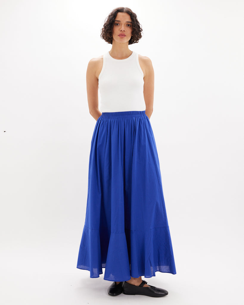 Lavinia Panelled Maxi Skirt - Cobalt Blue