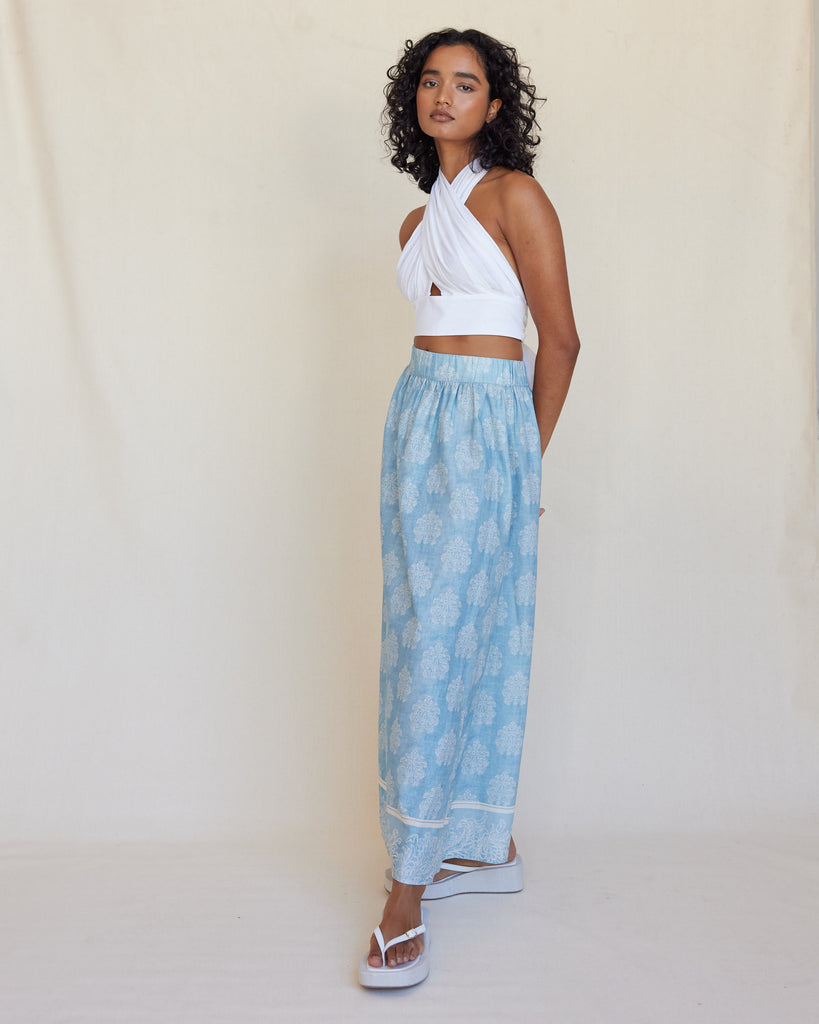 Anjali Linen Maxi Skirt
