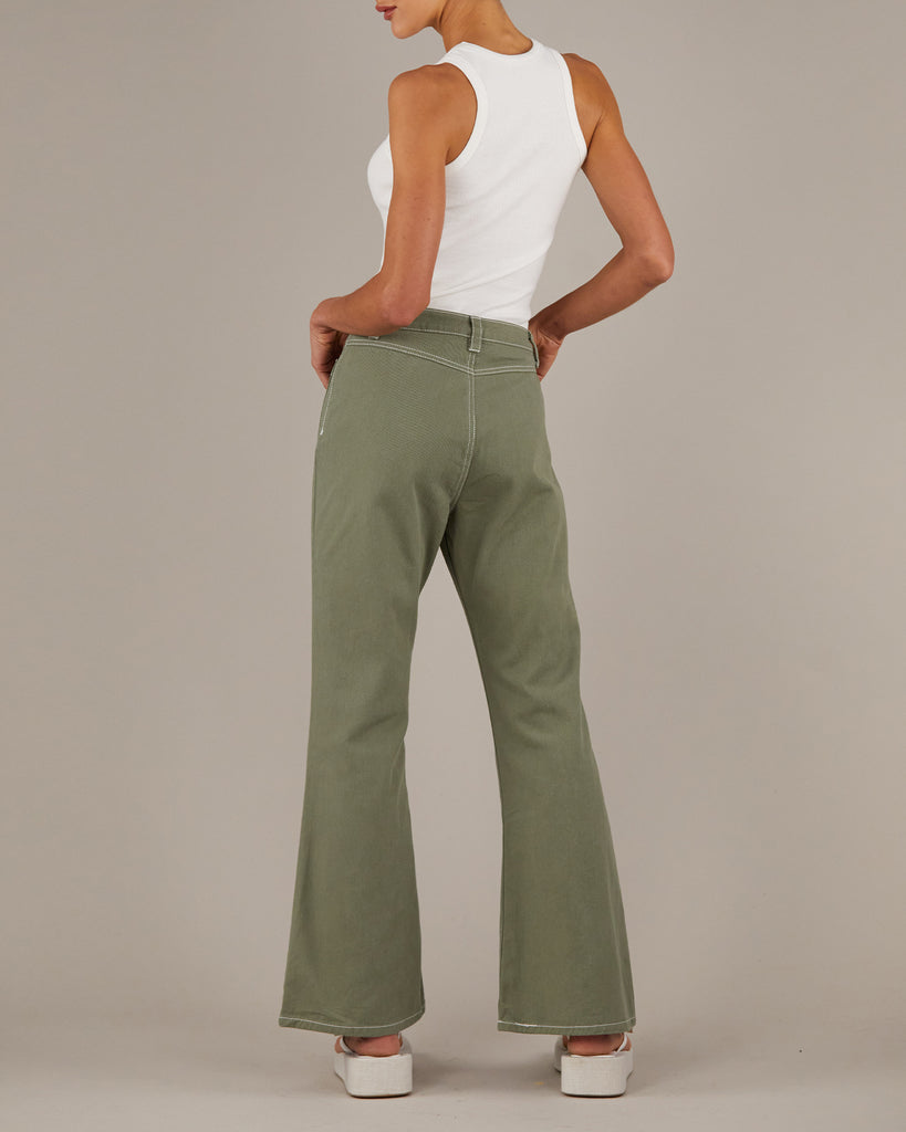 Hexham Drill Pant - Sage - Second Image