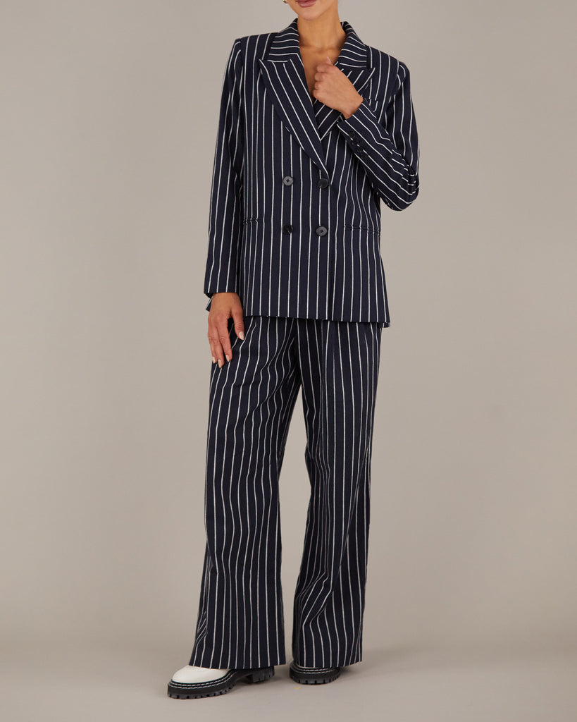 Polo Linen Pinstripe Blazer - Second Image