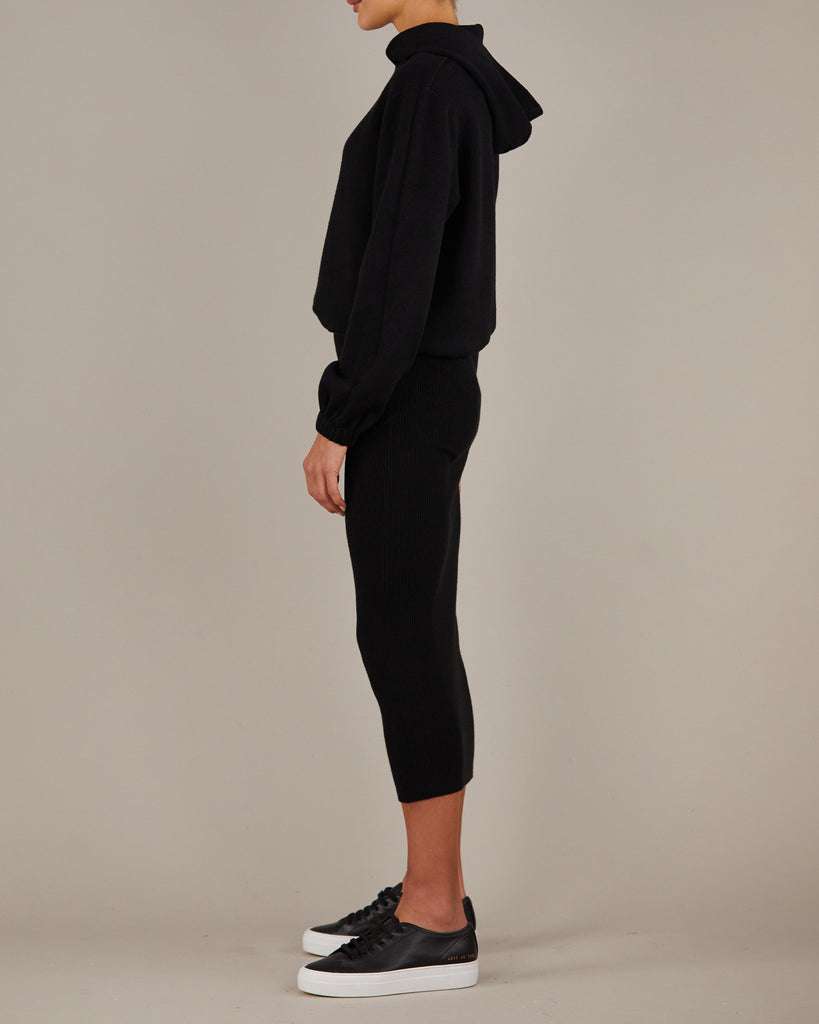 Afina Knit Skirt - Black - Second Image